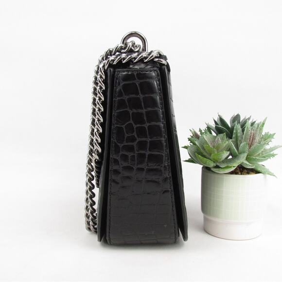 Authentic Stella McCartney Croc Embossed Faux Leather Falabella Star Box Bag - Picture 7 of 12